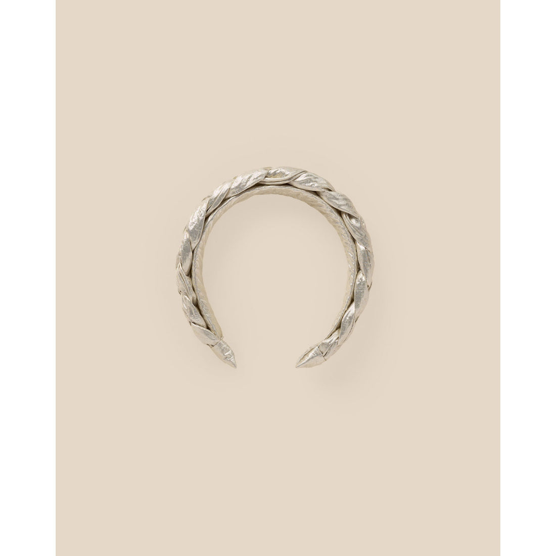 Noralee Champagne Metallic Braided Headband