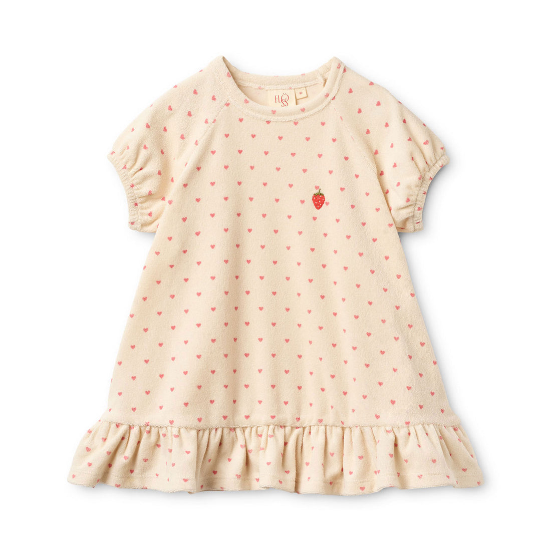 Floss Cream/Pink Heart Nohr Dress