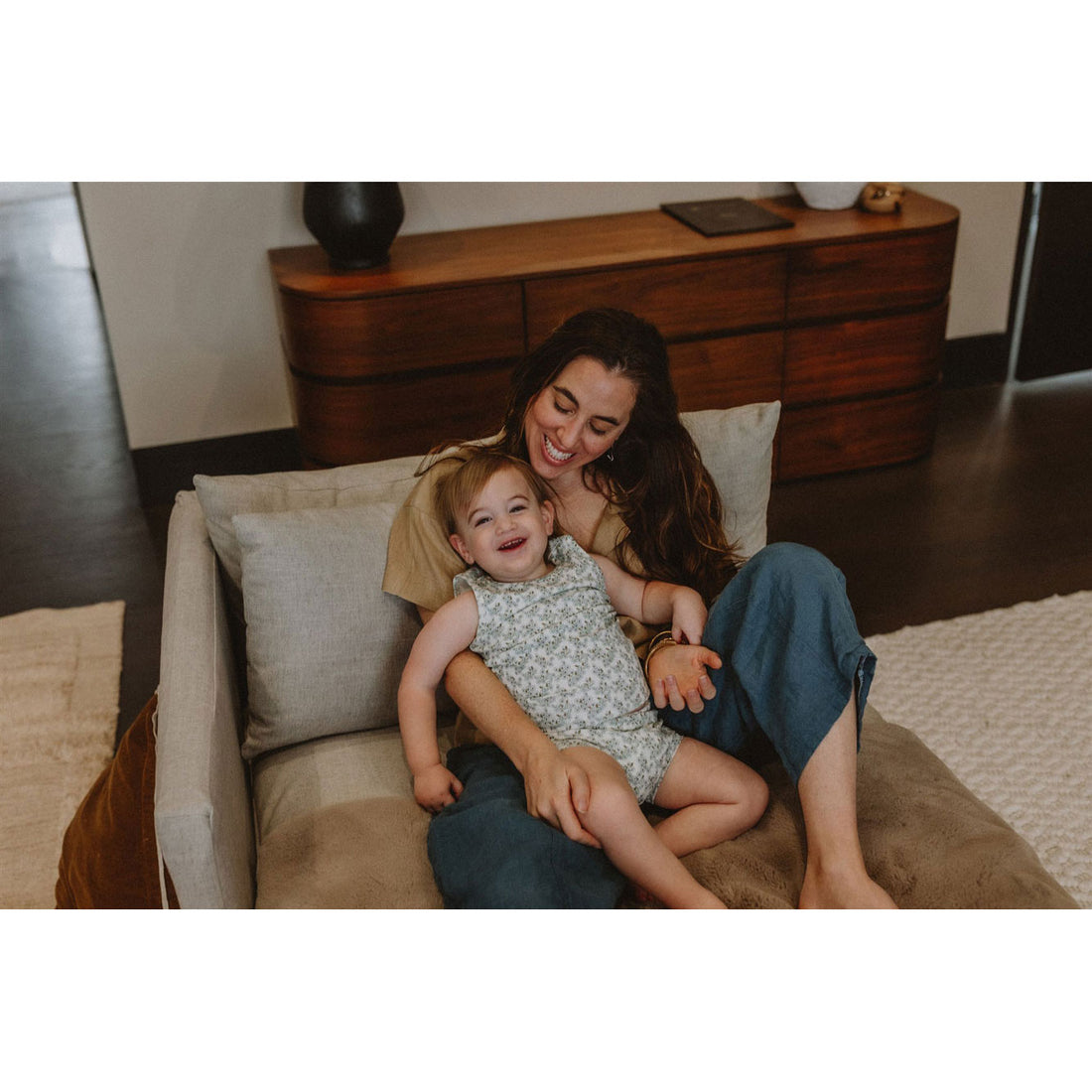 Ladida Layette Slate Cherry Blossom Tank+ Bloomer Set