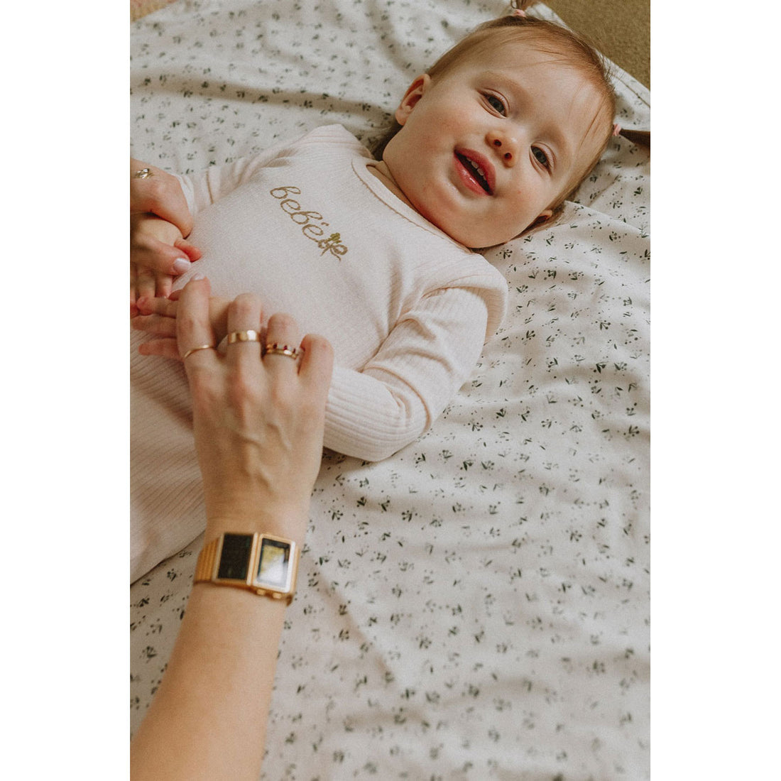 Ladida Layette Rose Bebe Footie+ Bonnet