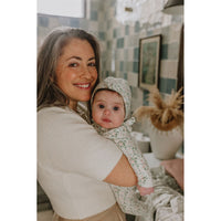 Ladida Layette Blush Bellflower Footie+ Bonnet