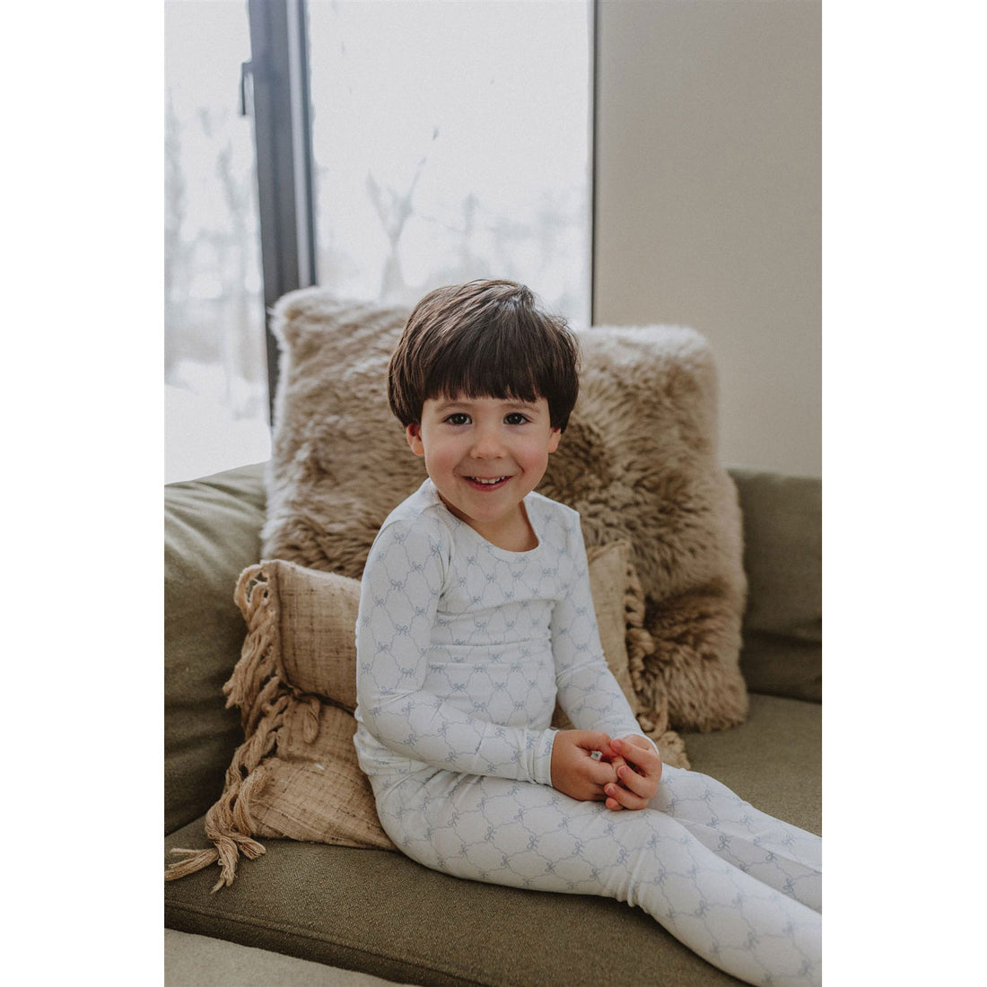 Ladida Layette Blue Bow Pajamas