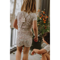 Ladida Layette Pink Vintage Vine Suspender Set
