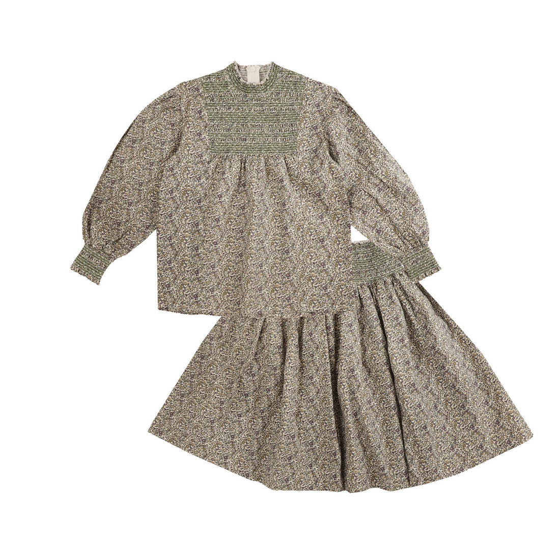 Noma Olive Intricate Smocked 2 Piece Set
