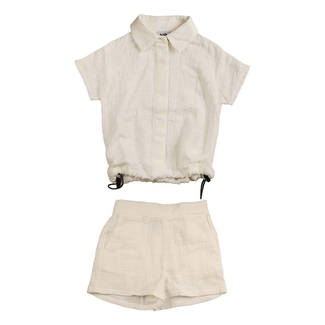 Noma White Toggle Hem Shirt Set