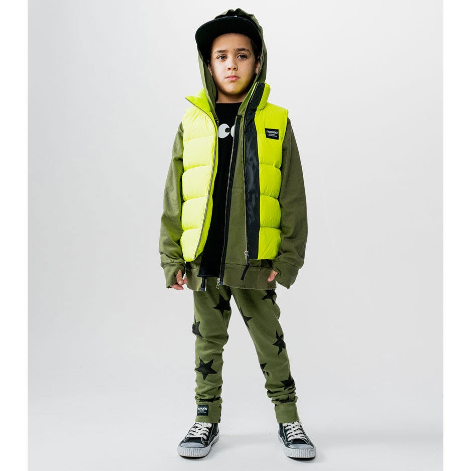 NUNUNU Hot Lime Bubbly Down Vest