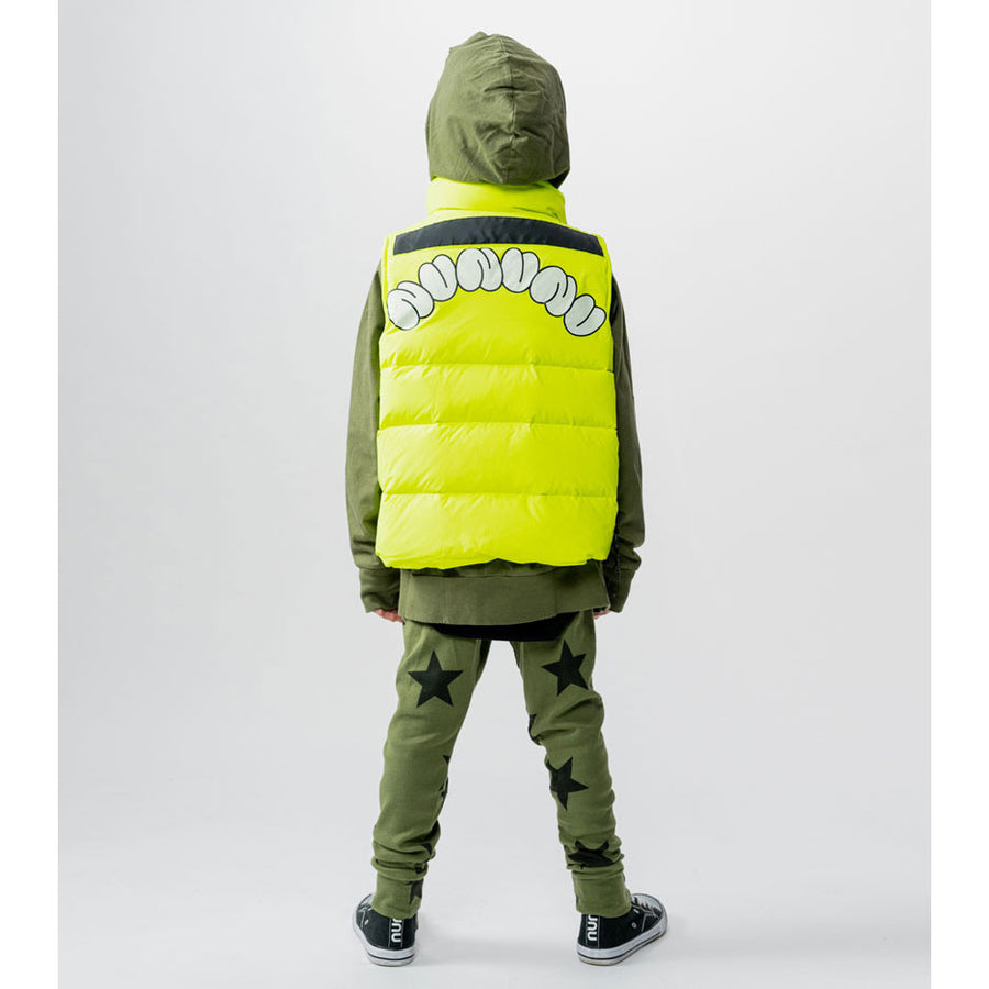 NUNUNU Hot Lime Bubbly Down Vest