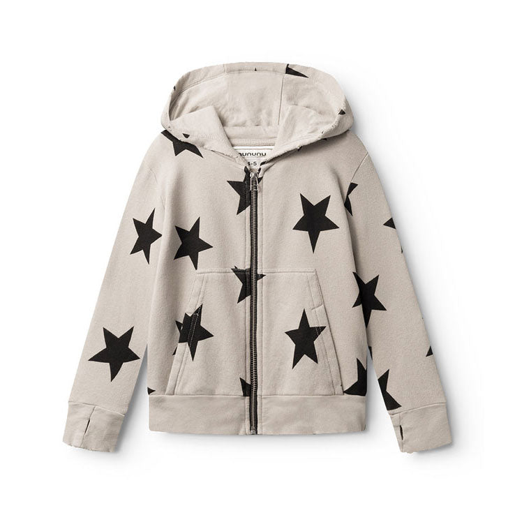 Nununu Smokey Grey Light Star Zip Hoodie