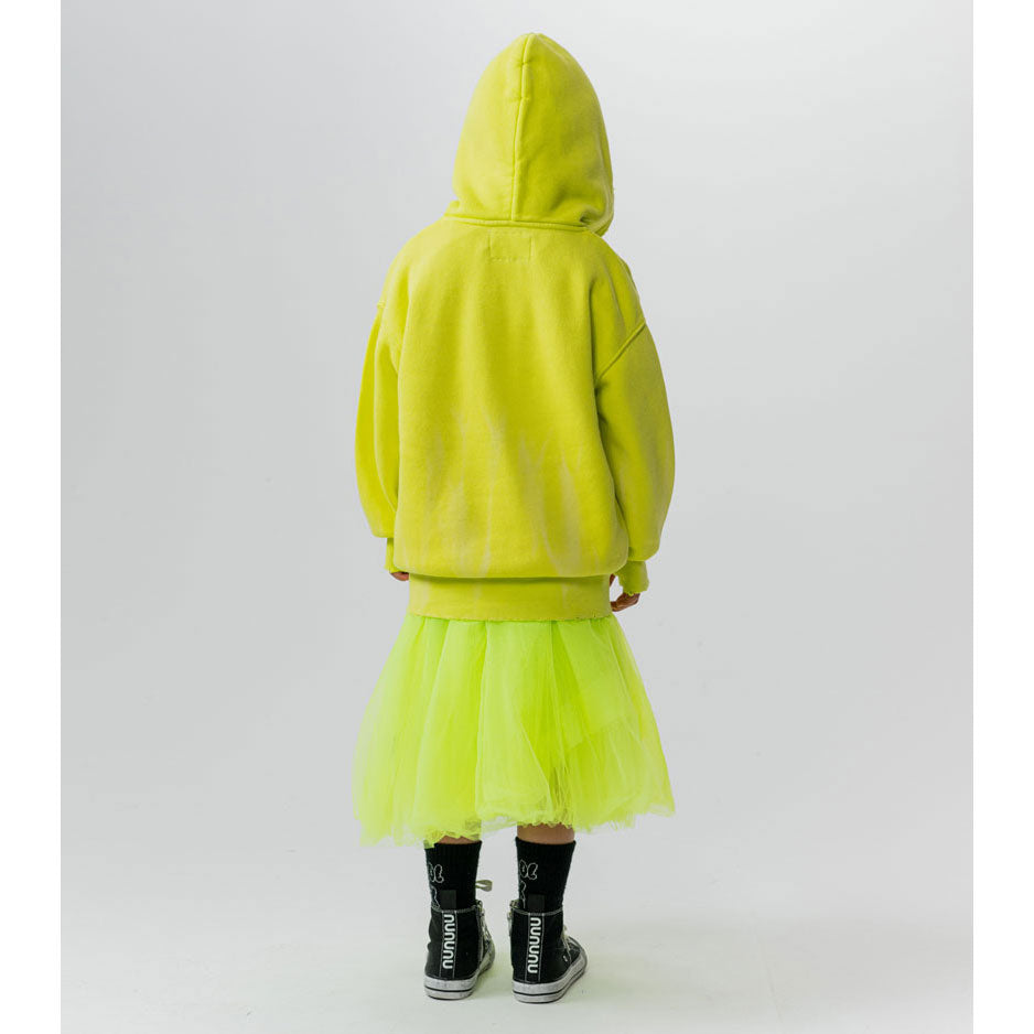 NUNUNU Washed Hot Lime Ultimate Brush Zip Hoodie