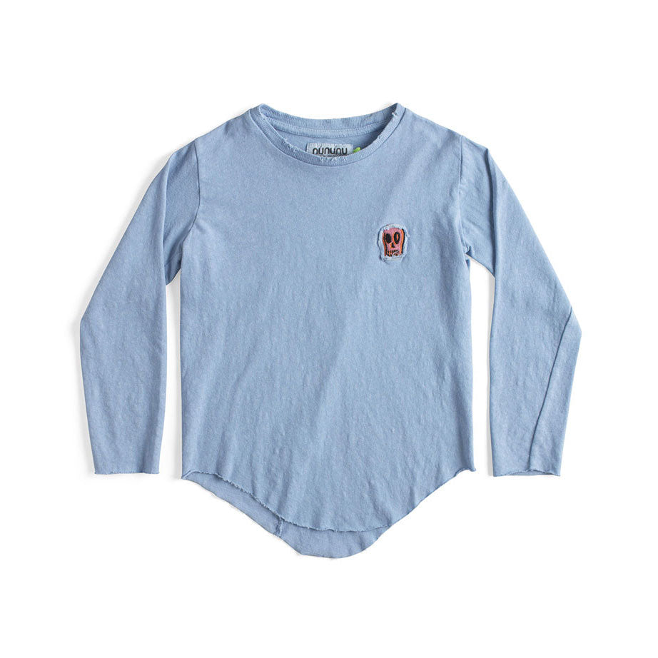 Nununu Foggy Blue Dizzy Skull Patch T-Shirt