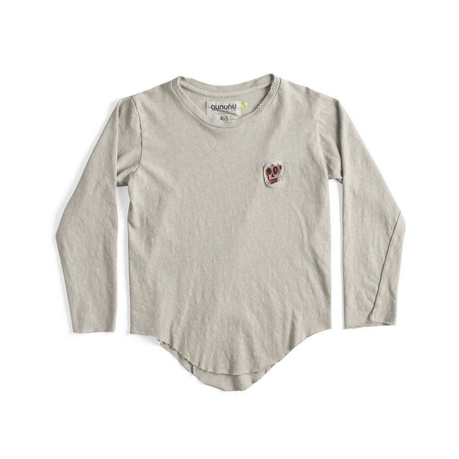 Nununu Smokey Grey Dizzy Skull Patch T-Shirt