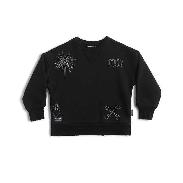 Nununu Black All Inked Heavy Sweatshirt