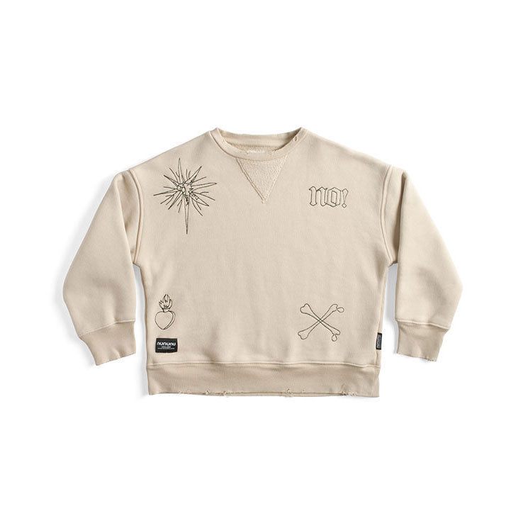 Nununu Smokey Natural All Inked Heavy Sweatshirt