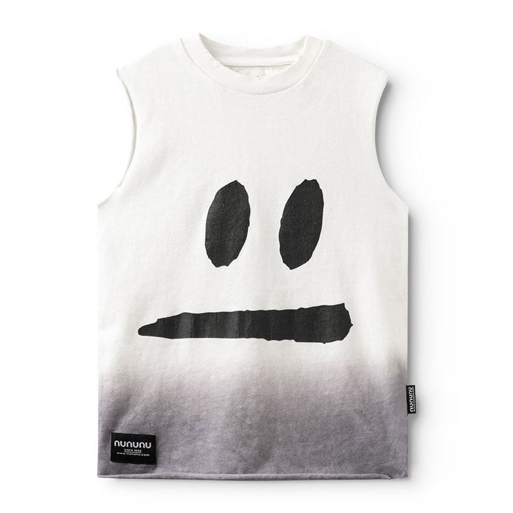 Nununu White Smirk Sleevless Shirt
