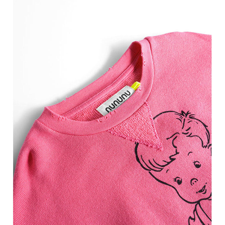 Nununu Hot Pink Global Kid Sweatshirt