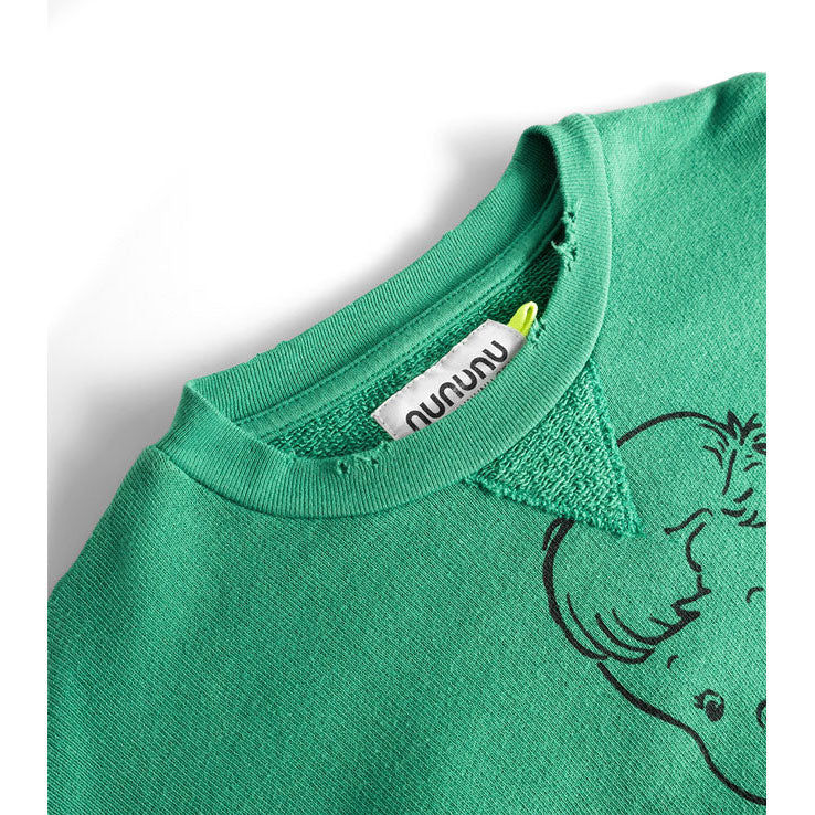 Nununu Moss Green Global Kid Sweatshirt