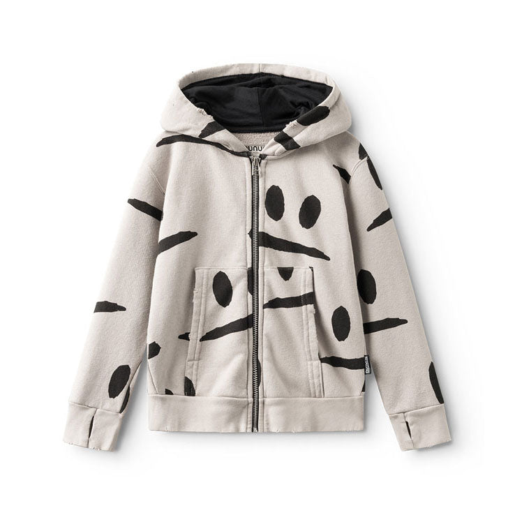 Nununu Smokey Grey Smirks Zip Hoodie