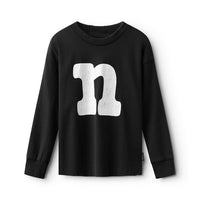 NUNUNU Washed Black N Shirt