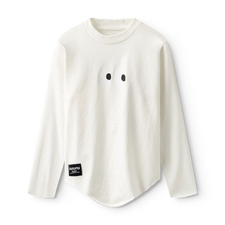 NUNUNU White Side Eye Rounded Shirt