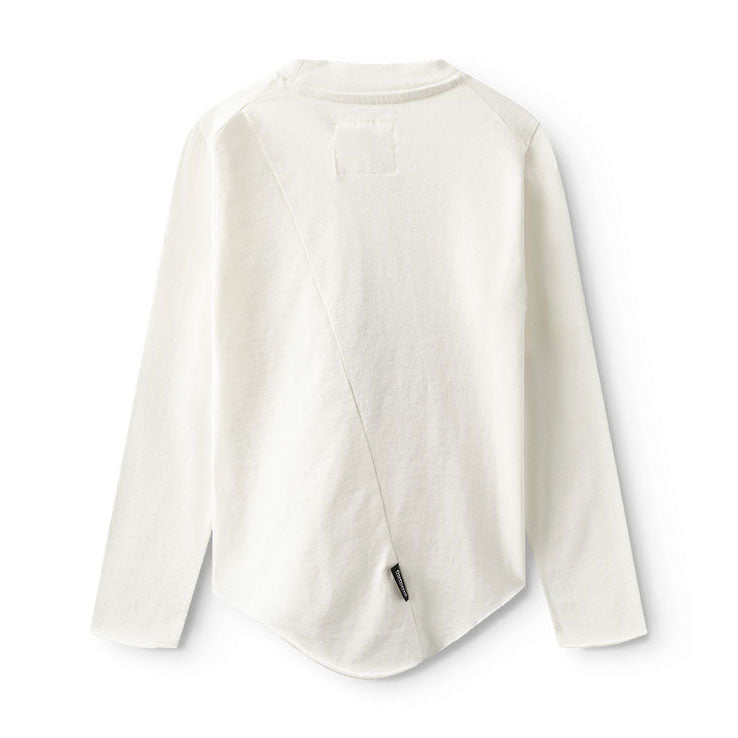 NUNUNU White Side Eye Rounded Shirt
