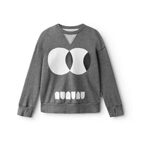 NUNUNU Heather Grey Side Eye Sweatshirt