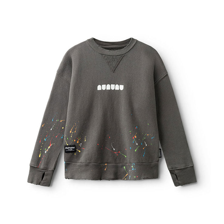 NUNUNU Graphite Splash Of Color Sweatshirt