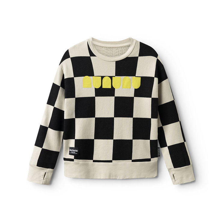 NUNUNU Smokey Natural Checkmate Sweatshirt