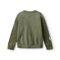 NUNUNU Olive Vintage Smile Sweatshirt