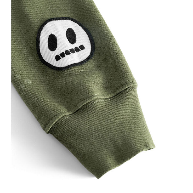 NUNUNU Olive Vintage Smile Sweatshirt