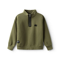 NUNUNU Olive 1/2 Zip Sweatshirt