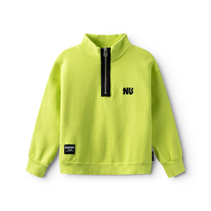 NUNUNU Hot Lime 1/2 Zip Sweatshirt