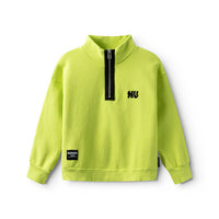 NUNUNU Hot Lime 1/2 Zip Sweatshirt