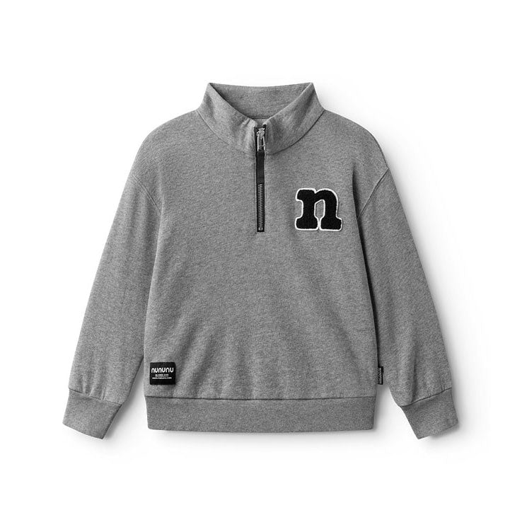 NUNUNU Heather Grey 1/2 Zip N Sweatshirt