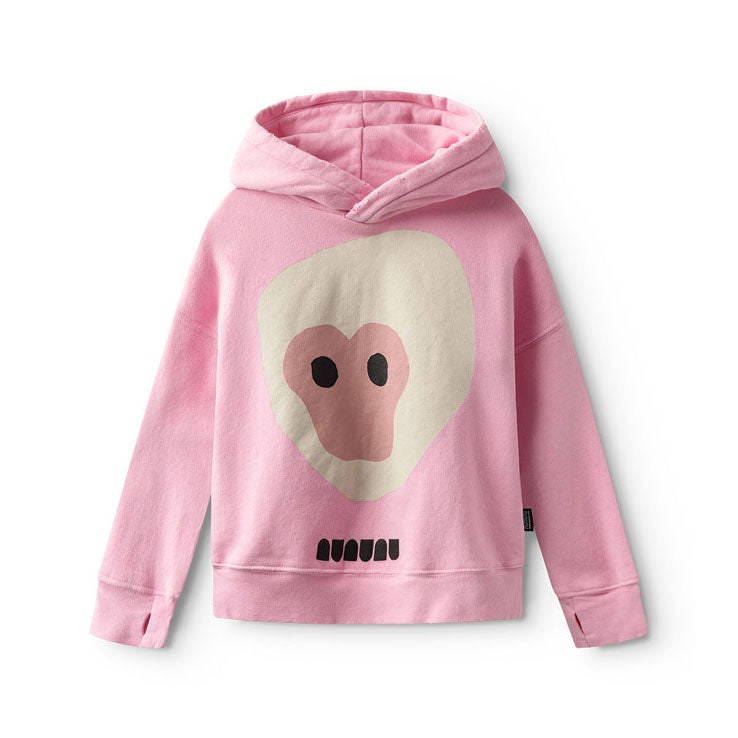 NUNUNU Washed Smokey Pink Monkey Around Hoodie