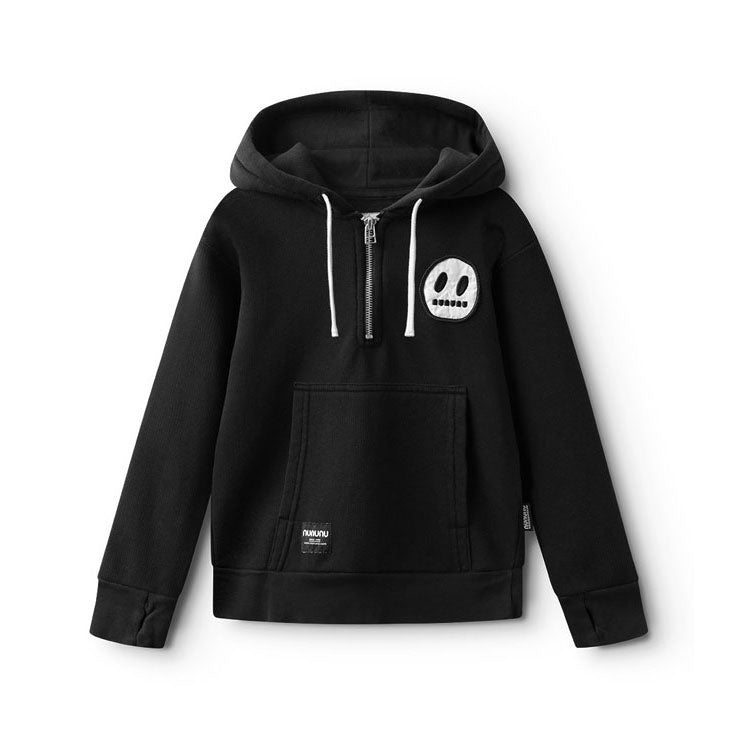 NUNUNU Black 1/2 Zip Hoodie