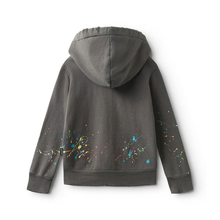NUNUNU Graphite Splah Of Color Zip Hoodie