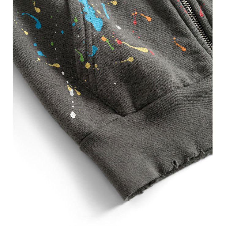 NUNUNU Graphite Splah Of Color Zip Hoodie