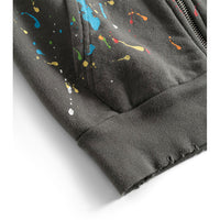 NUNUNU Graphite Splah Of Color Zip Hoodie
