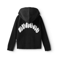 NUNUNU Black Knit Zip Hoodie