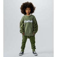 NUNUNU Olive Vintage Smile Sweatshirt