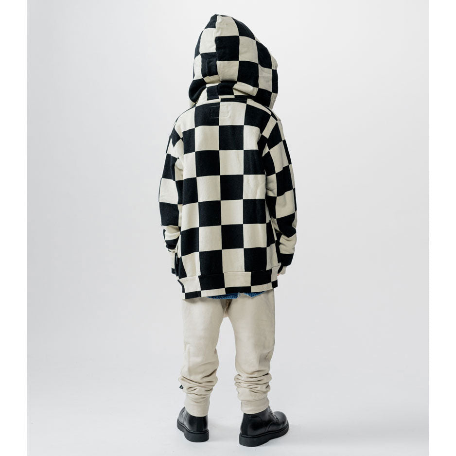 NUNUNU Smokey Natural Checkmate Zip Hoodie