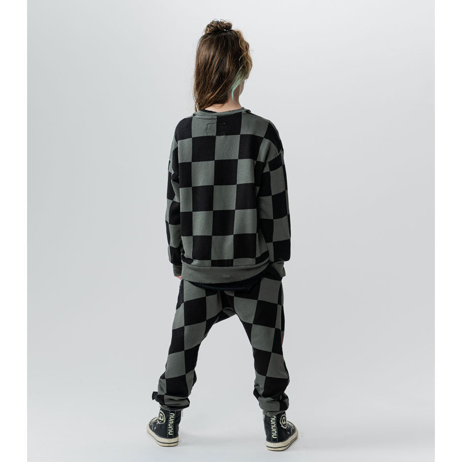 NUNUNU Graphite Checkmate Sweatshirt