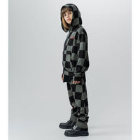 NUNUNU Graphite Checkmate Zip Hoodie