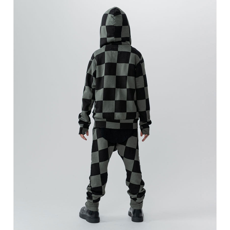 NUNUNU Graphite Checkmate Zip Hoodie