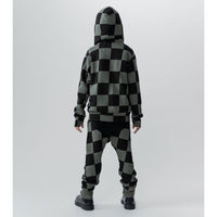 NUNUNU Graphite Checkmate Zip Hoodie