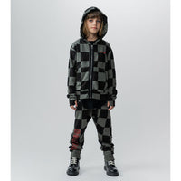 NUNUNU Graphite Checkmate Zip Hoodie