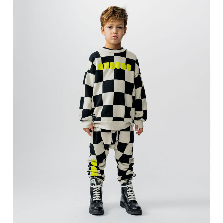 NUNUNU Smokey Natural Checkmate Sweatshirt