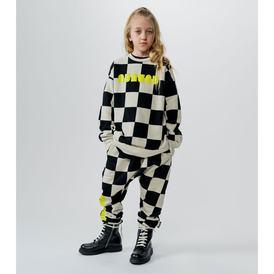 NUNUNU Smokey Natural Checkmate Sweatshirt