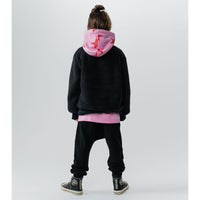 NUNUNU Black Sherpa Pullover