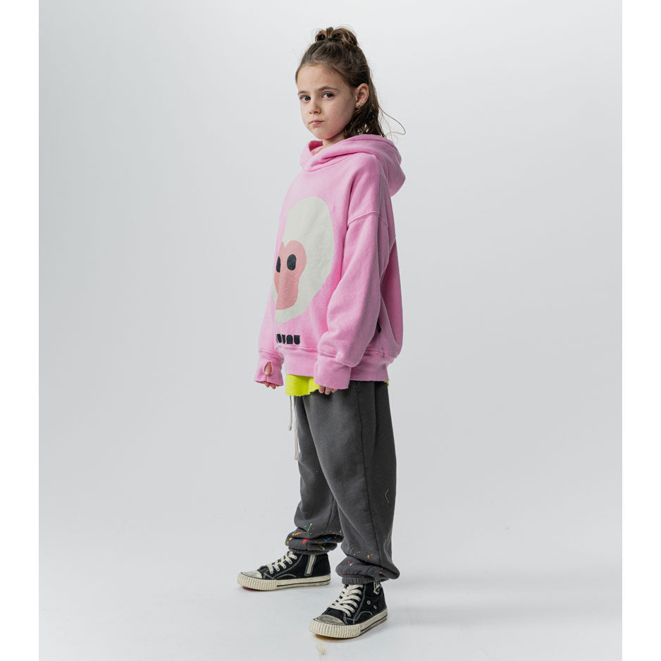 NUNUNU Washed Smokey Pink Monkey Around Hoodie